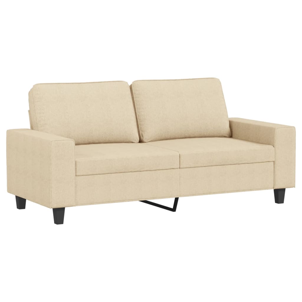 2 pcs conjunto de sofás tecido cor creme