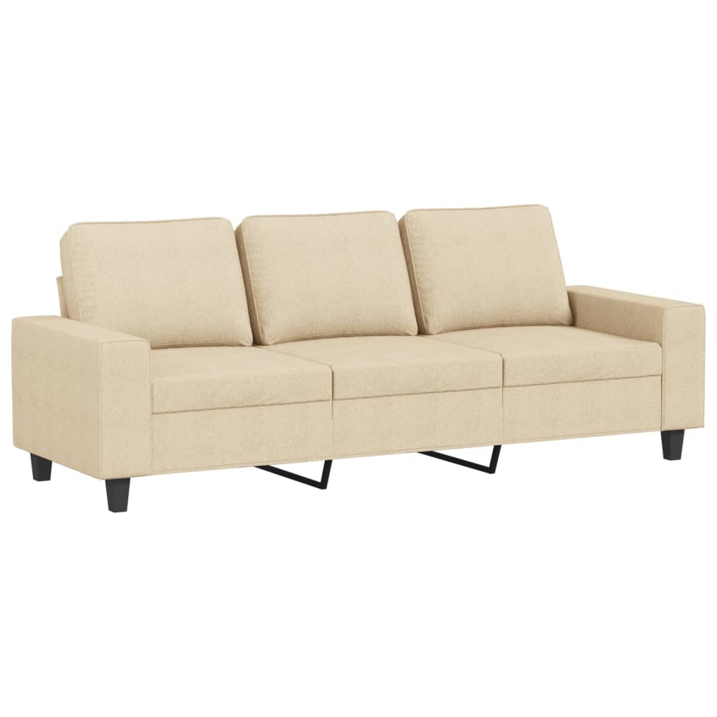 2 pcs conjunto de sofás tecido cor creme