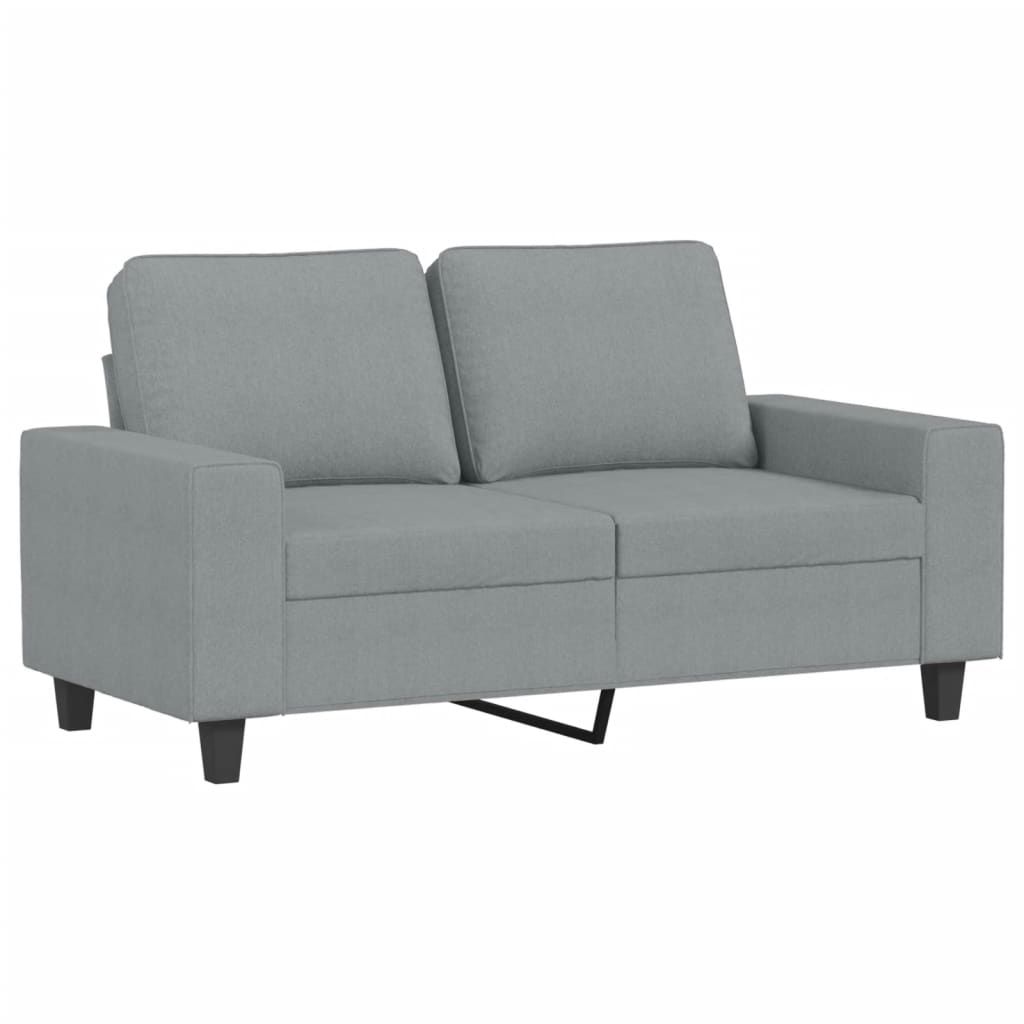 3 pcs conjunto de sofás tecido cinzento-claro