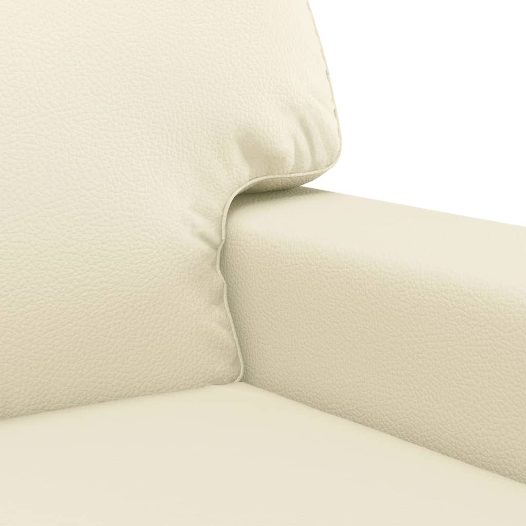 2 pcs sofa set artificial leather cream color