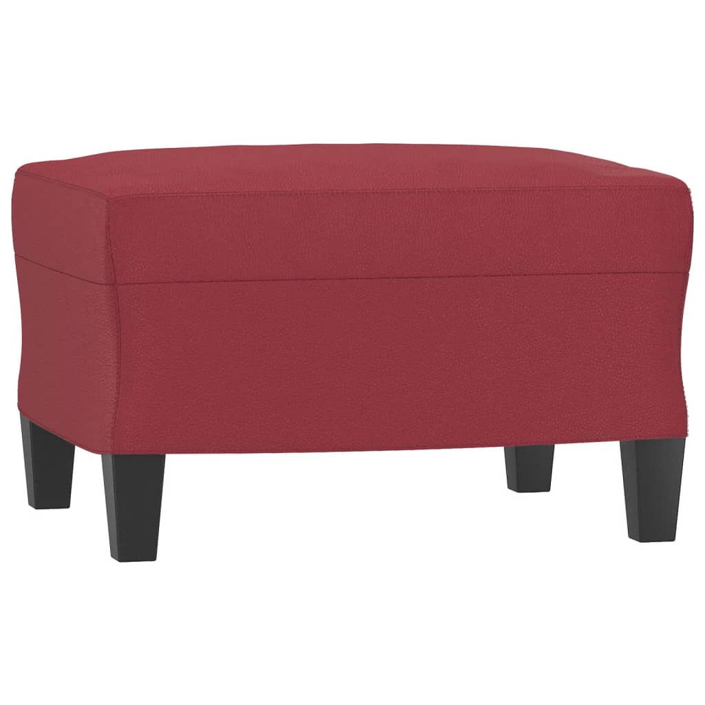3 pcs sofa set faux leather red dye