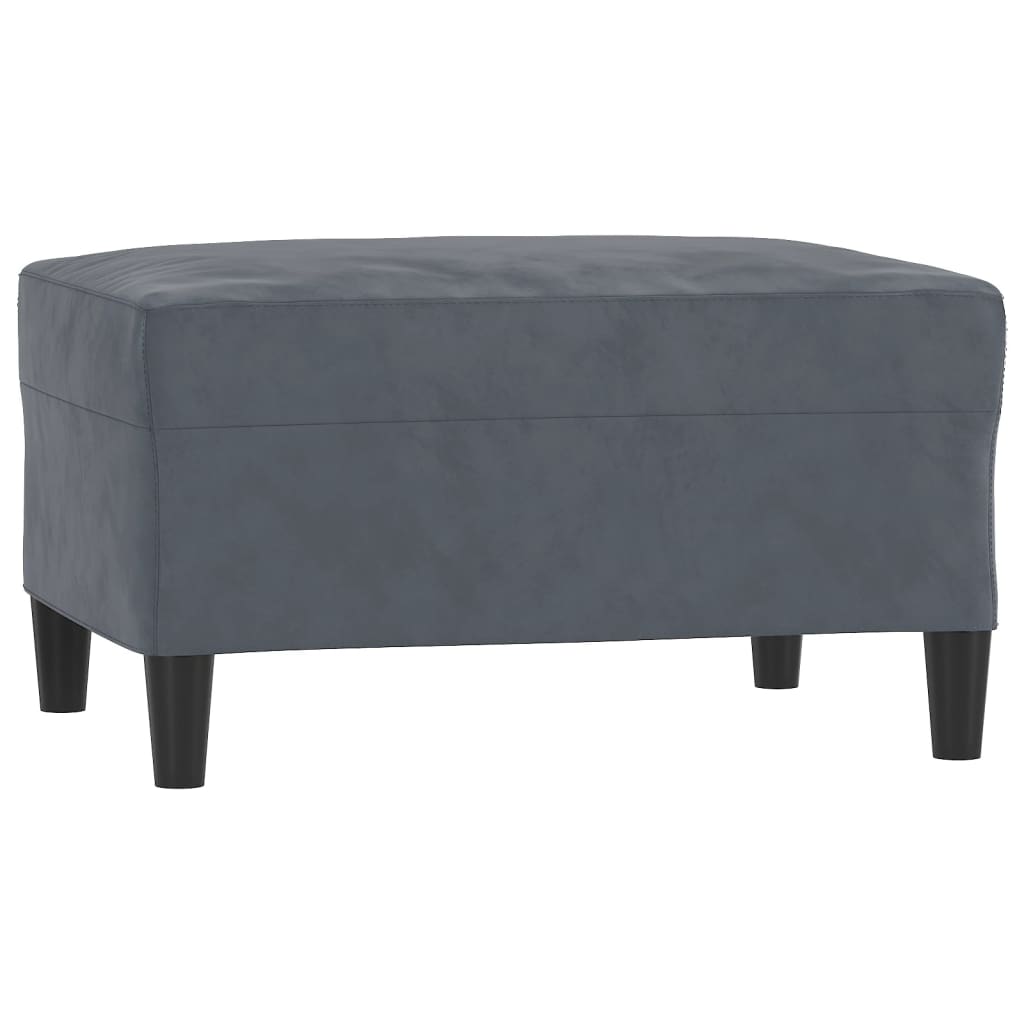 4 pcs conjunto de sofás veludo cinzento-escuro