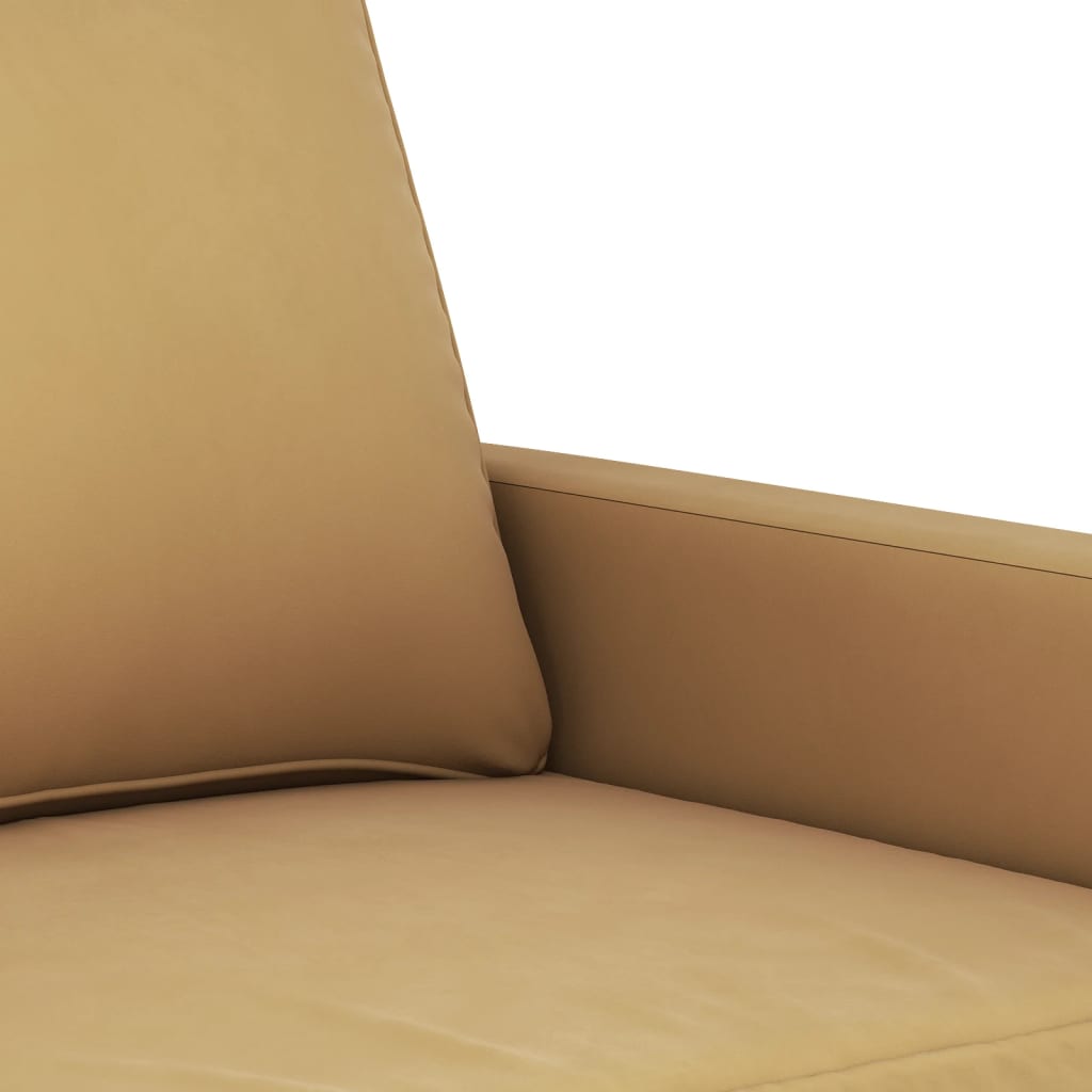 3 pcs sofa set with cushions brown velvet