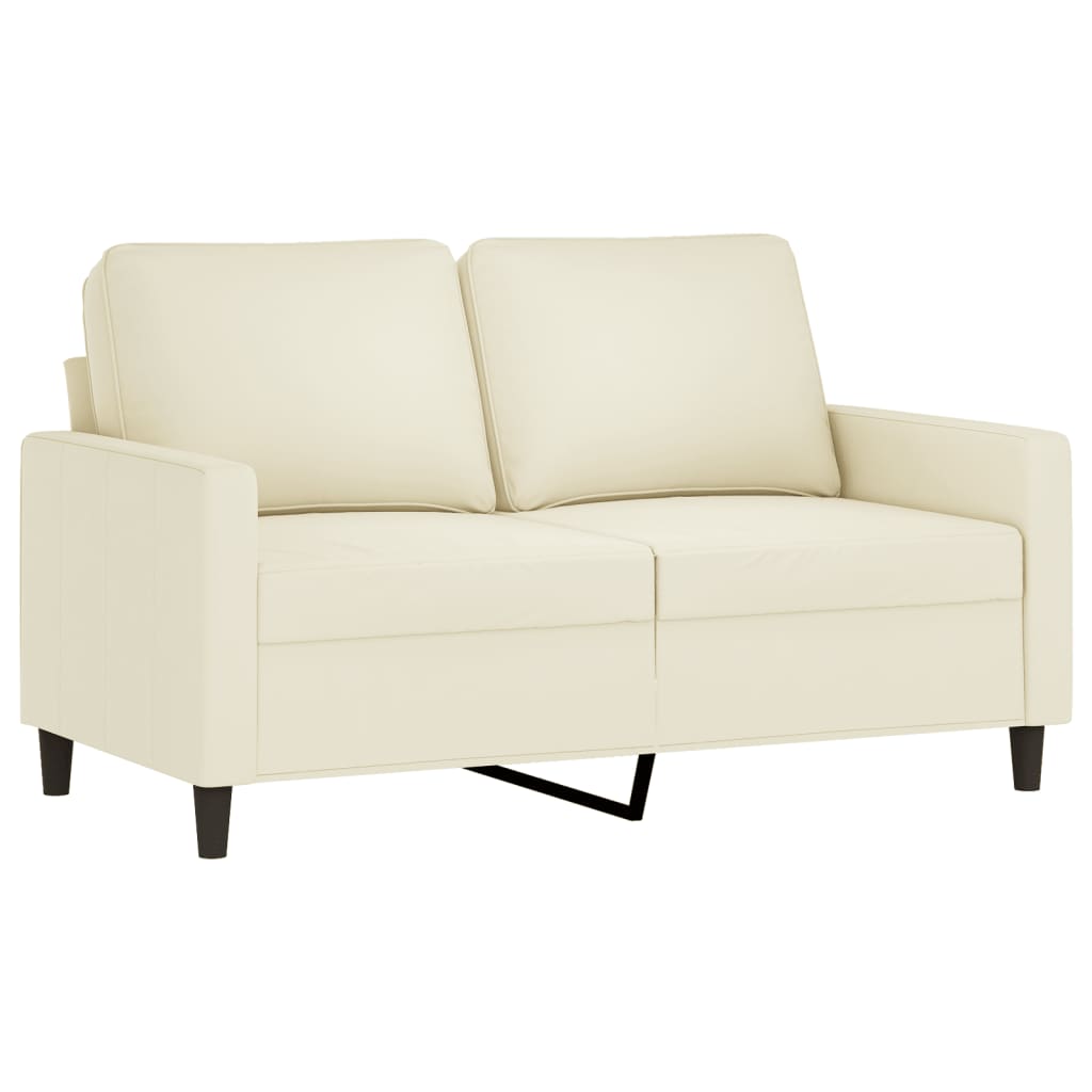 3 pcs sofa set with cushions velvet cream color