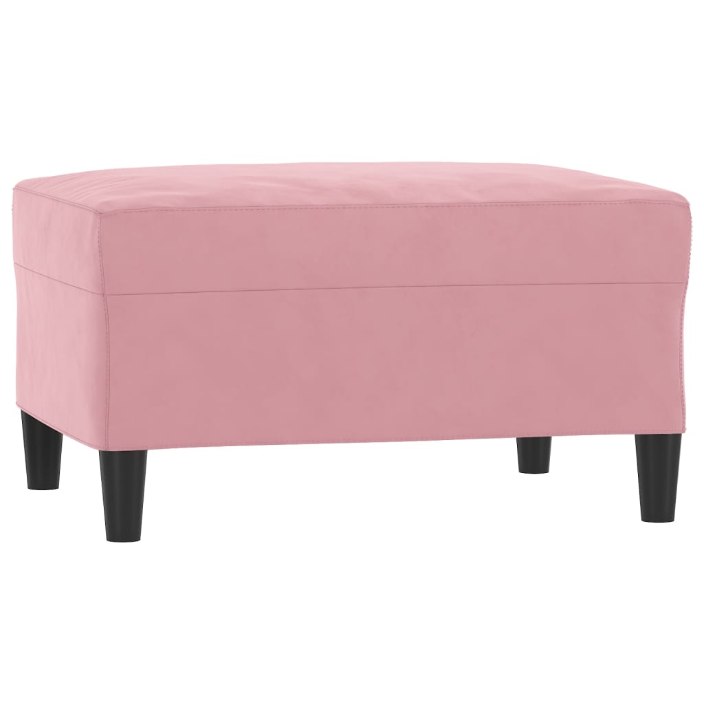 4 pcs conjunto de sofás com almofadas veludo rosa