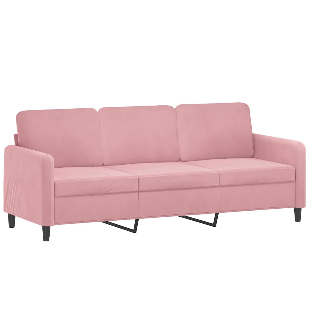 2 pcs conjunto de sofás veludo rosa