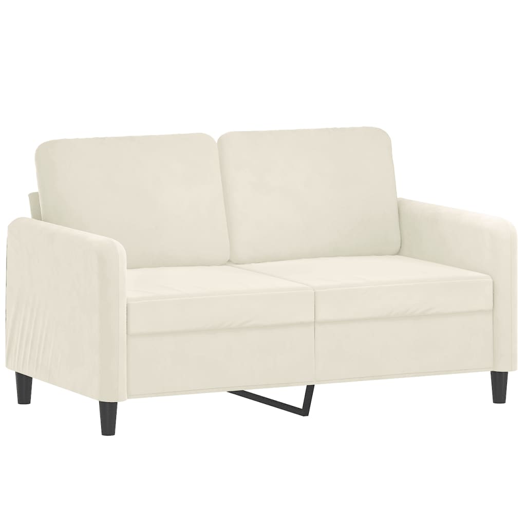 3 pcs conjunto de sofás veludo cor creme