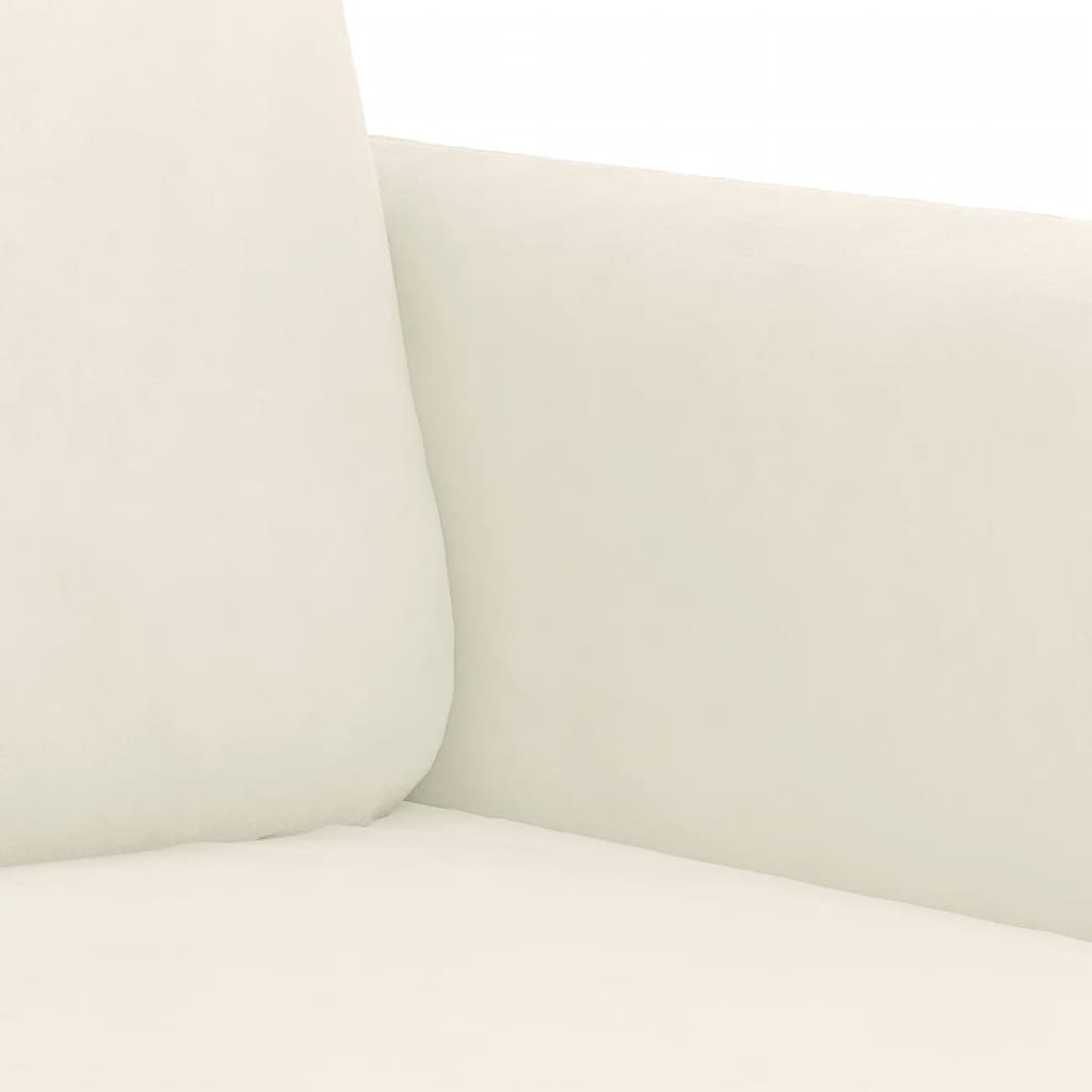 3 pcs conjunto de sofás veludo cor creme
