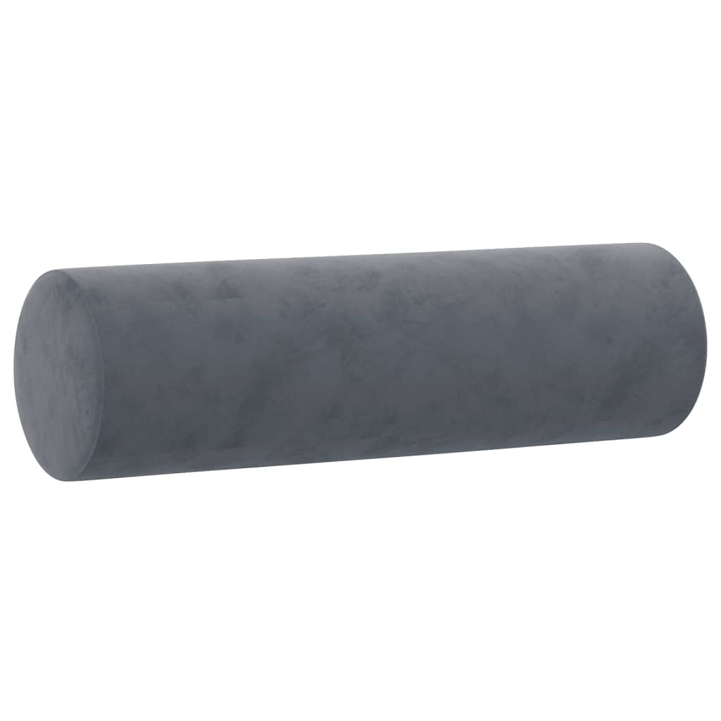 2 pcs sofa set with cushions dark grey velvet