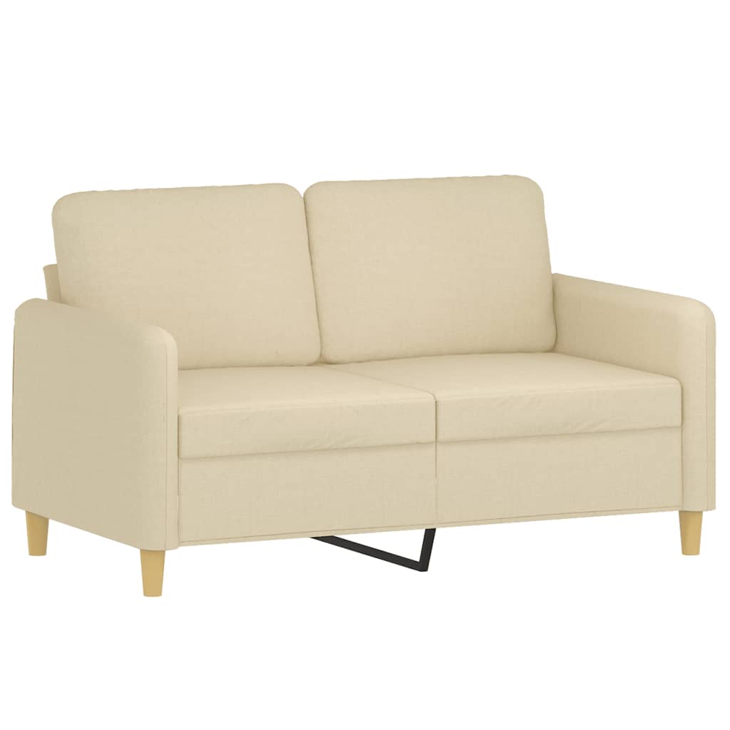 3 pcs sofa set with cushions cream color fabric