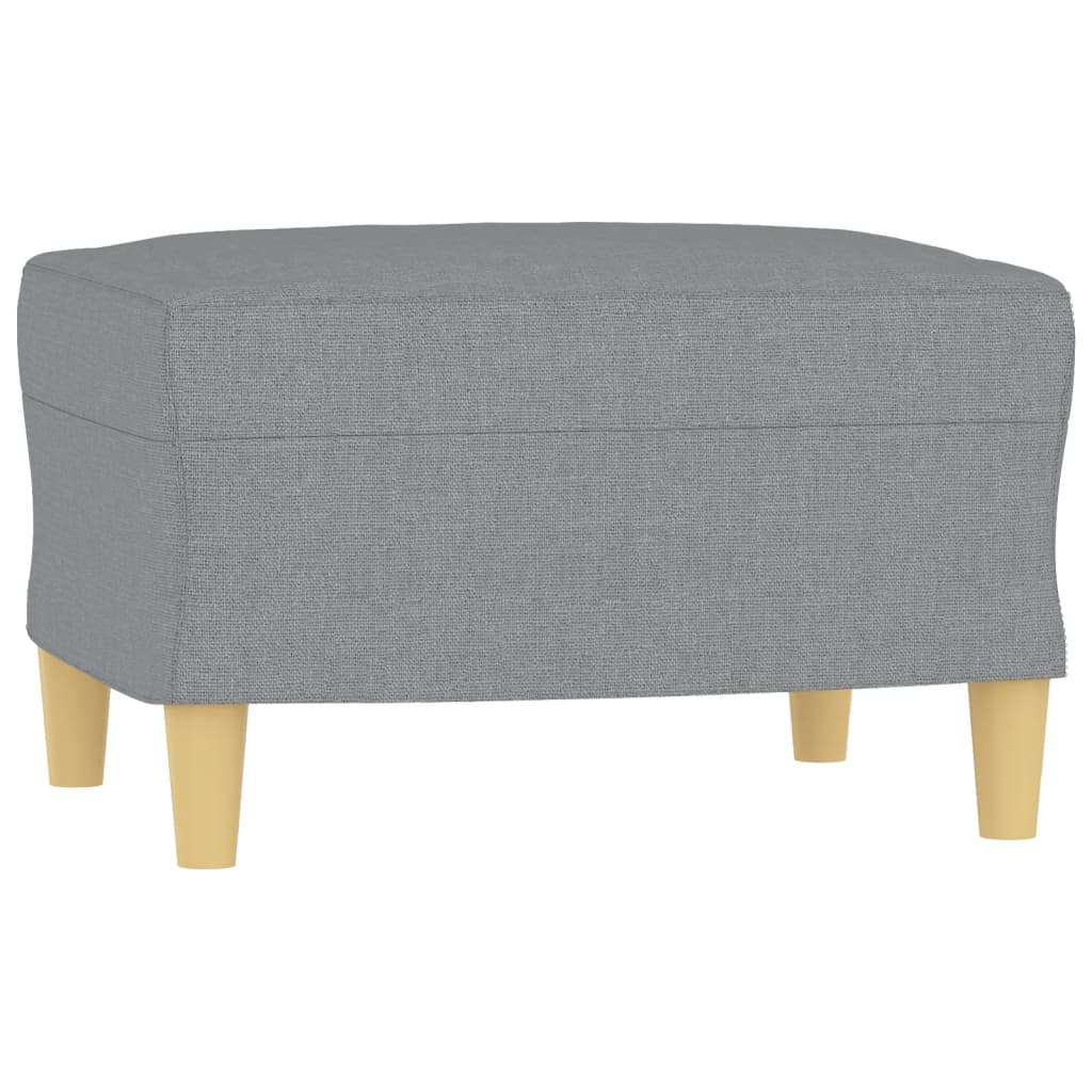4 pcs conjunto de sofás com almofadões tecido cinzento-claro