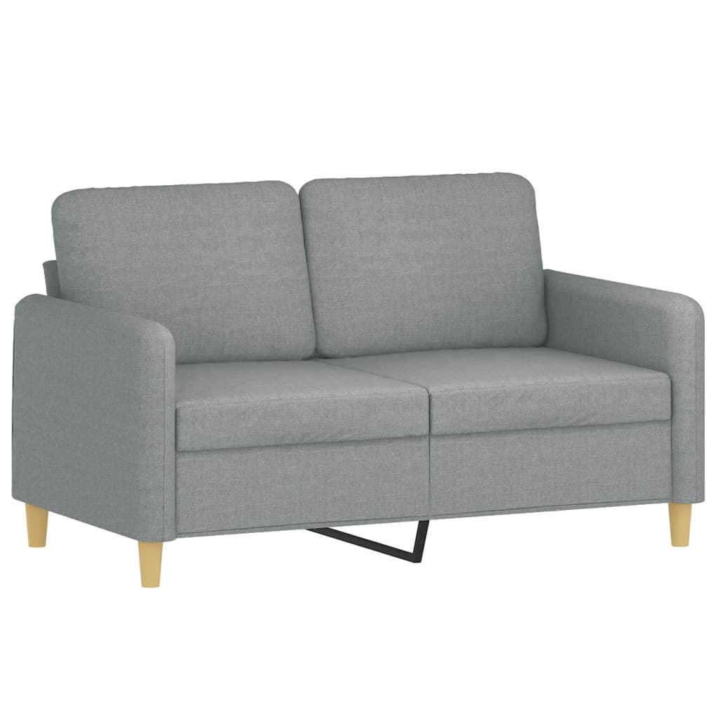 3 pcs sofa set with cushions light grey fabric