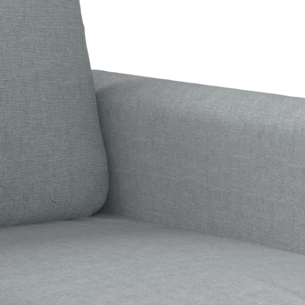 4 pcs conjunto de sofás com almofadas tecido cinzento-claro