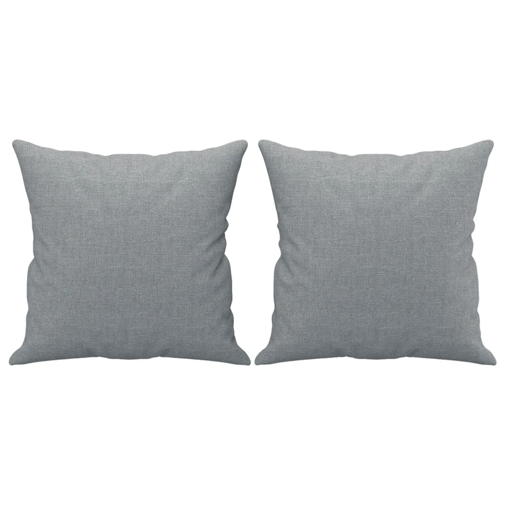 4 pcs conjunto de sofás com almofadas tecido cinzento-claro