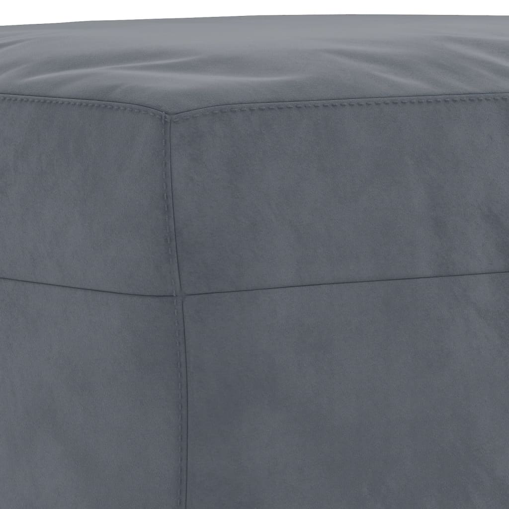 4 pcs conjunto de sofás com almofadões veludo cinzento-escuro