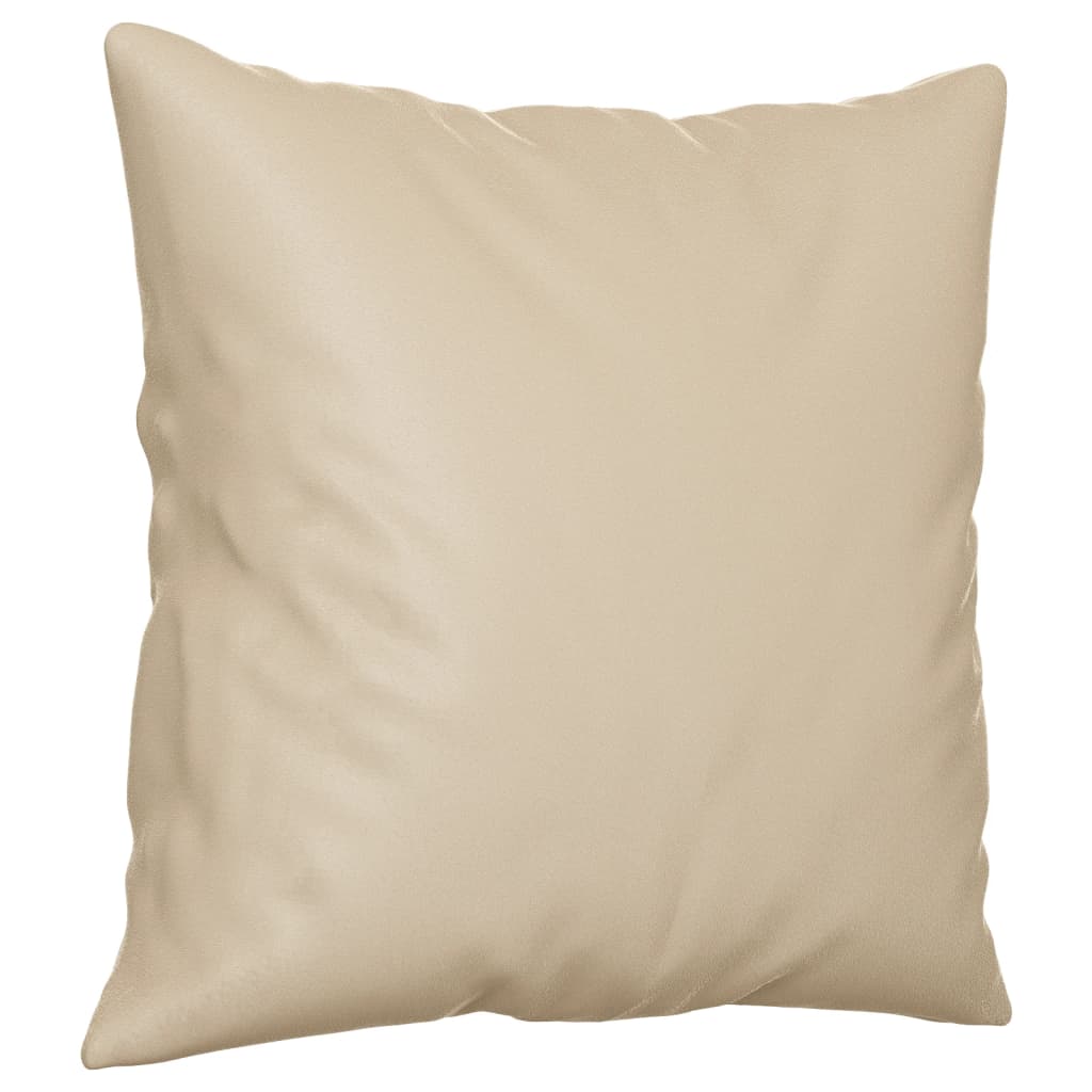 2 pcs conjunto sofás c/ almofadas tecido microfibra cor creme