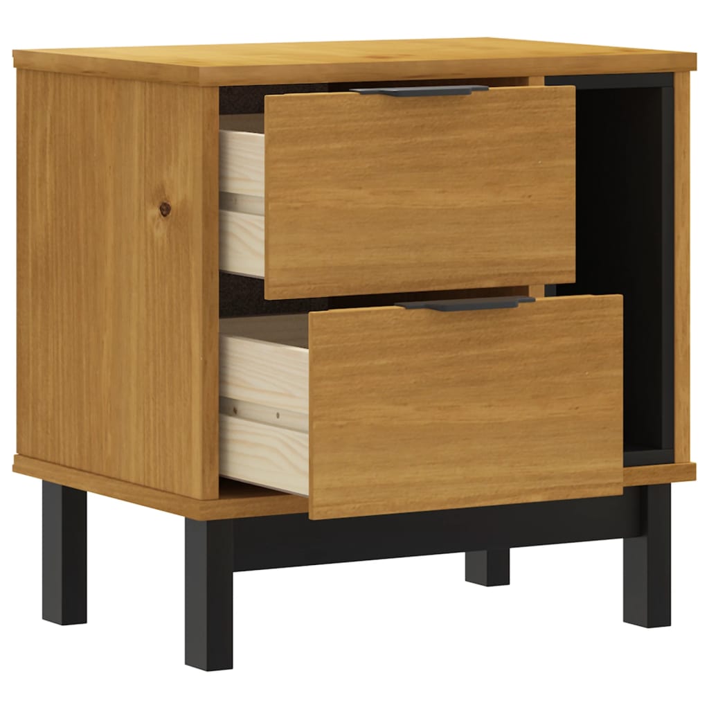 FLAM bedside table 49x35x50 cm solid pine wood