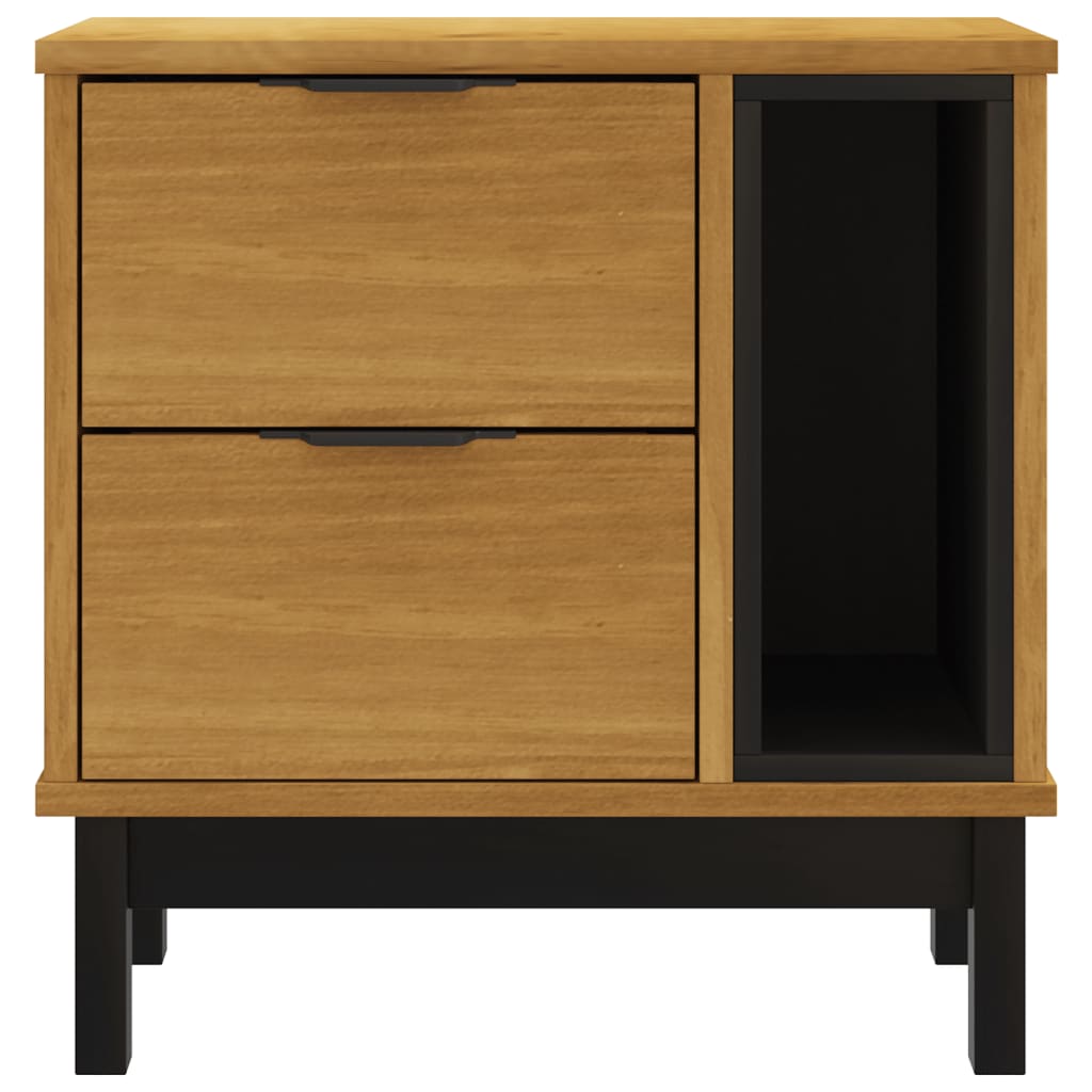 FLAM bedside table 49x35x50 cm solid pine wood
