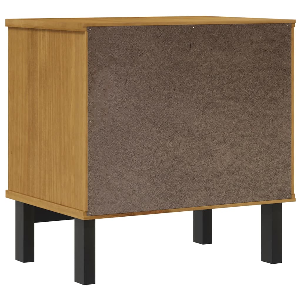 FLAM bedside table 49x35x50 cm solid pine wood