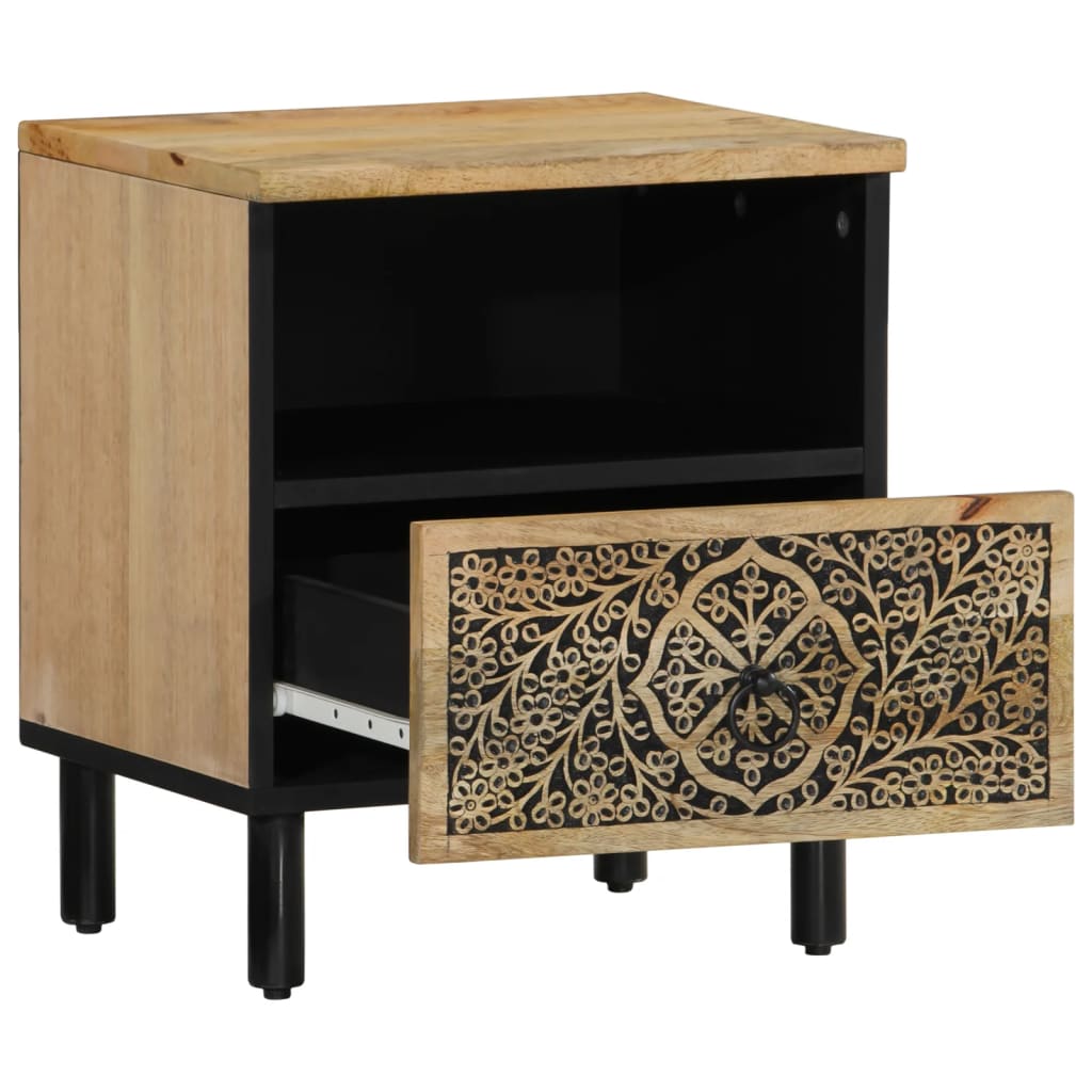 Bedside table 40x33x46 cm solid mango wood