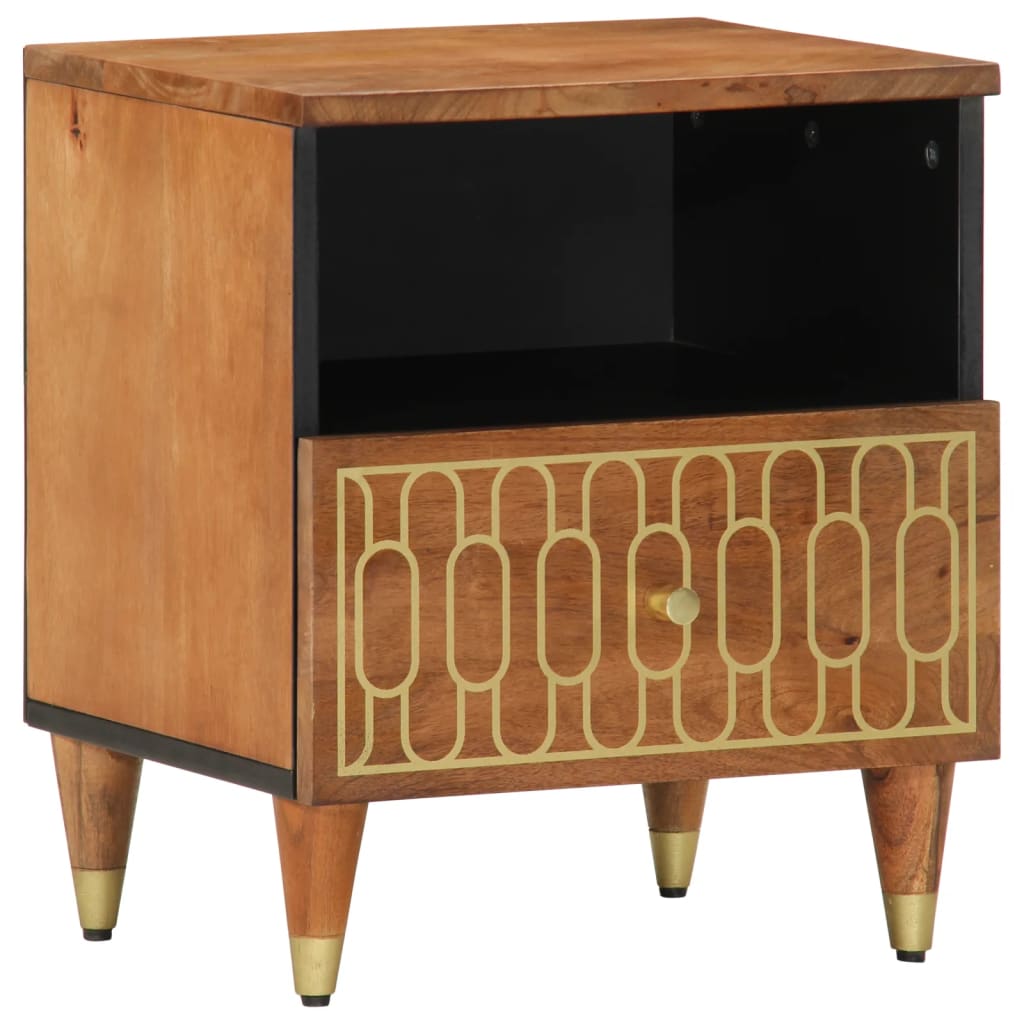 Bedside tables 2 pcs 40x33x46 cm solid mango wood