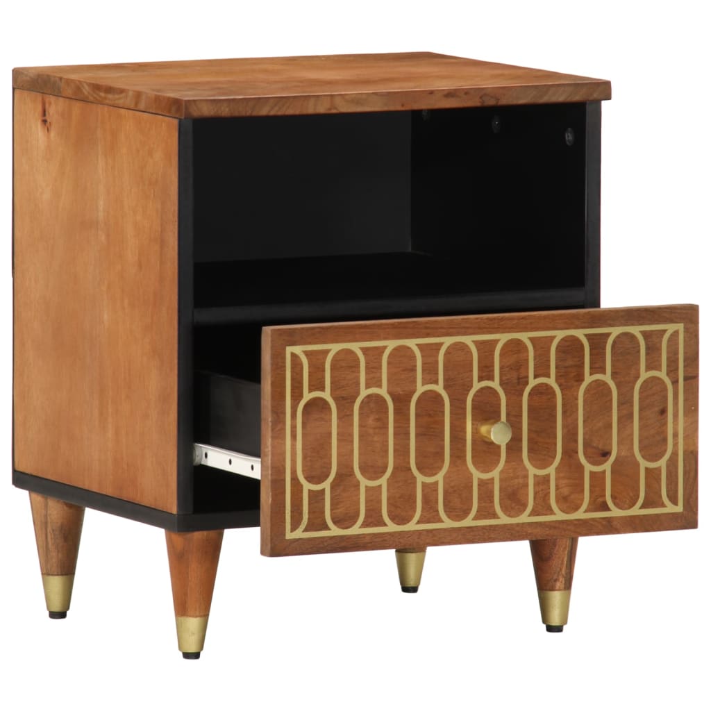 Bedside tables 2 pcs 40x33x46 cm solid mango wood