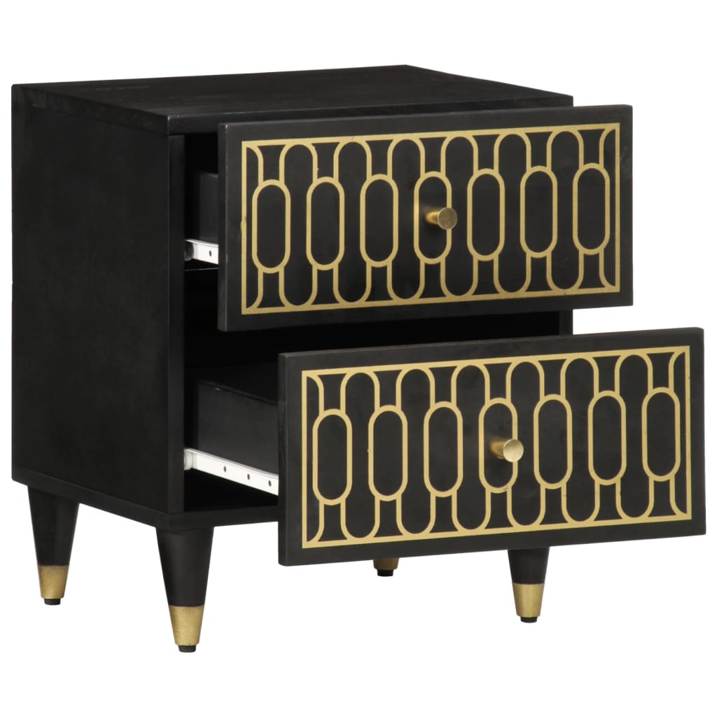 Bedside tables 2 pcs 40x33x46 cm solid mango wood