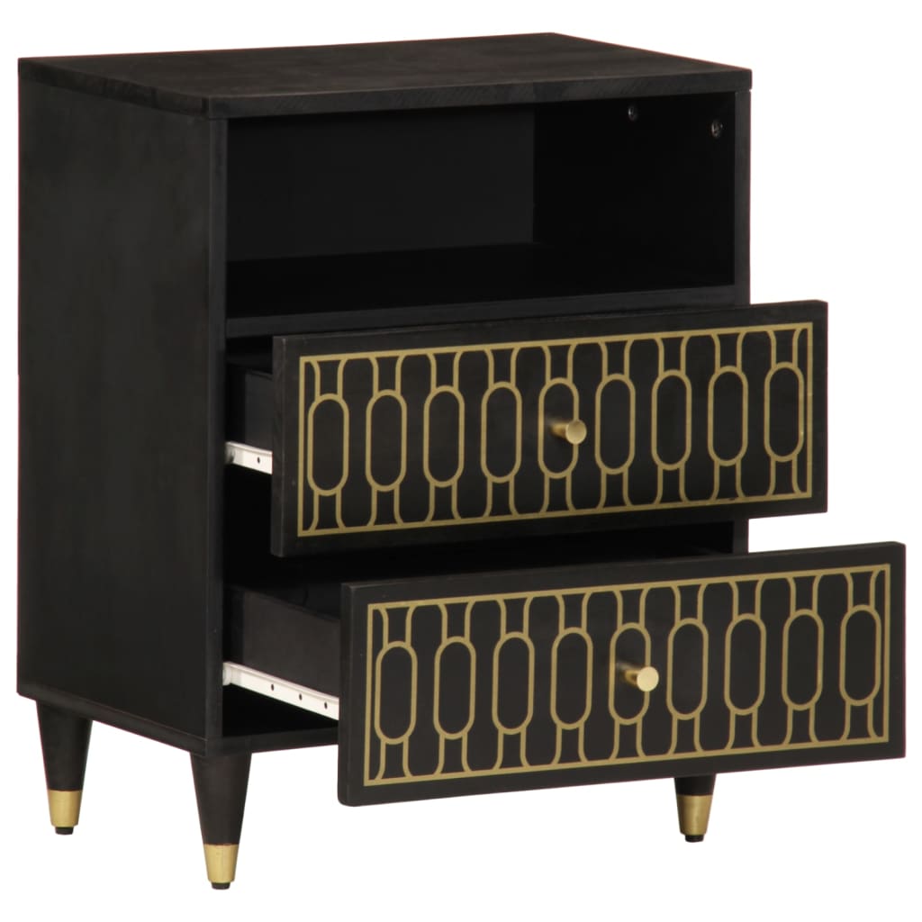 Bedside table 50x33x60 cm solid mango wood