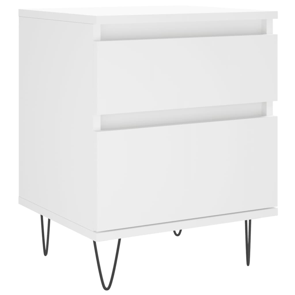 Mesas de cabeceira 2pcs 40x35x50 cm derivados de madeira branco