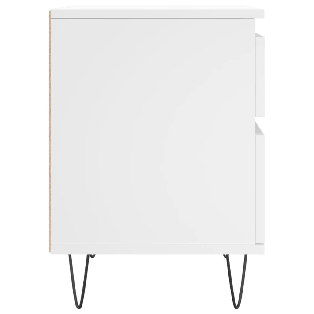 Mesas de cabeceira 2pcs 40x35x50 cm derivados de madeira branco