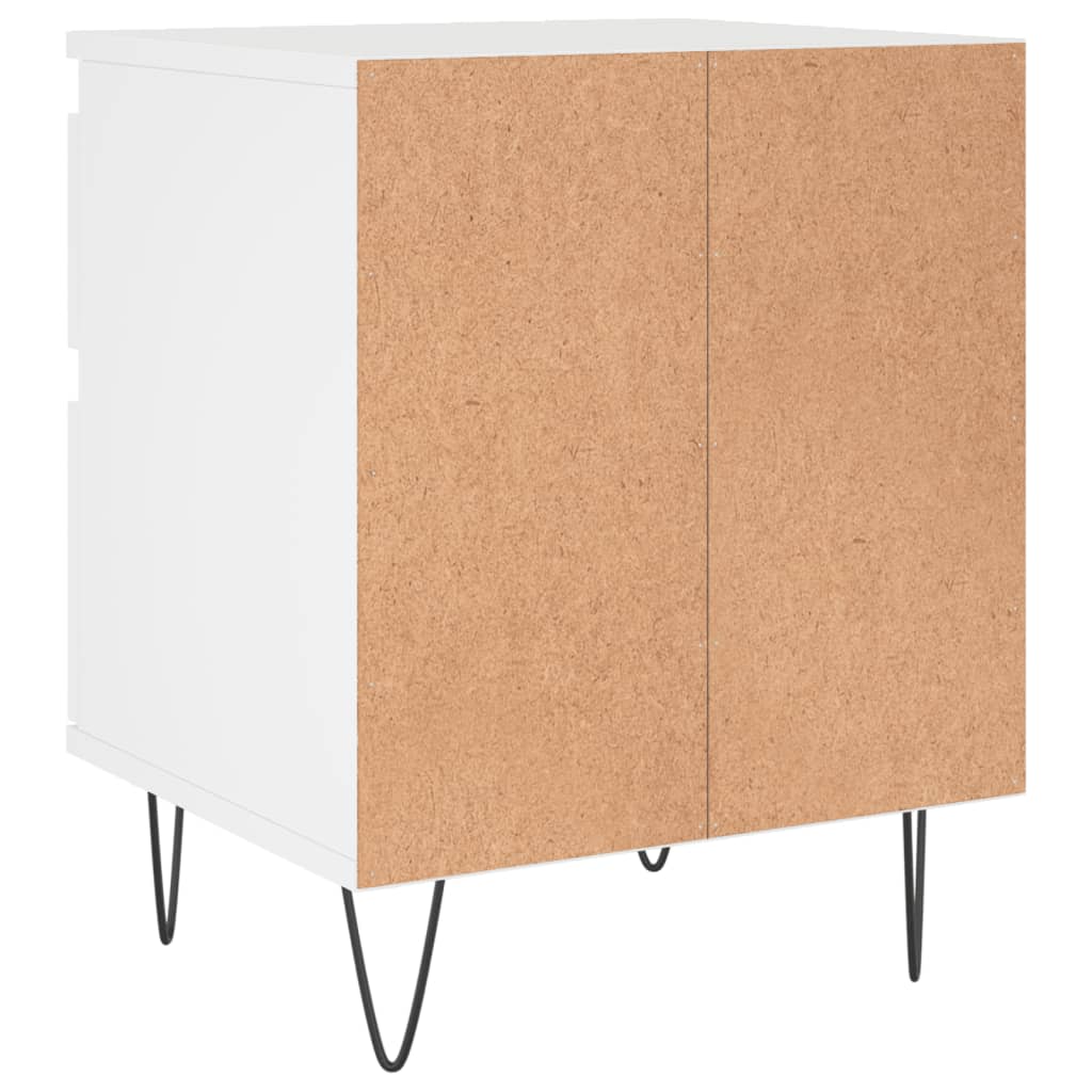 Mesas de cabeceira 2pcs 40x35x50 cm derivados de madeira branco