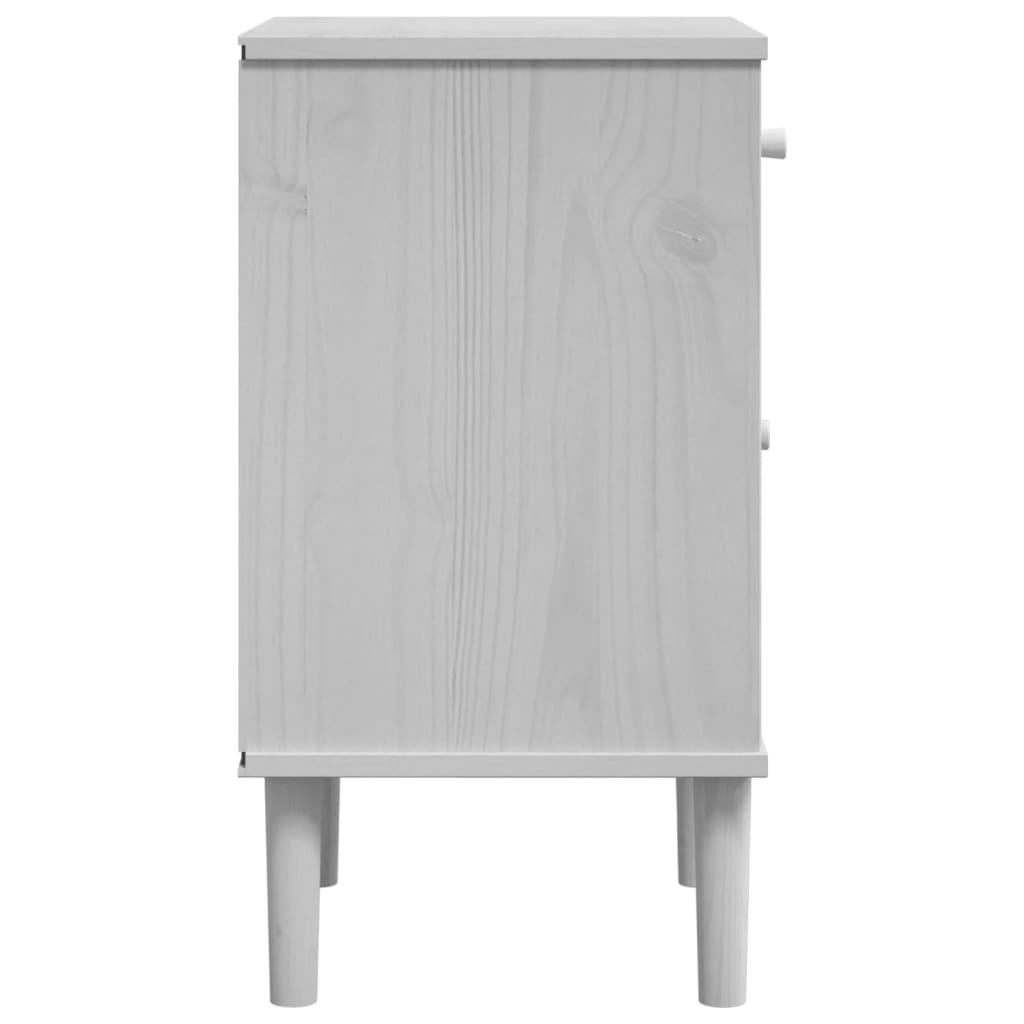 SENJA bedside table 40x35x65 cm solid pine white