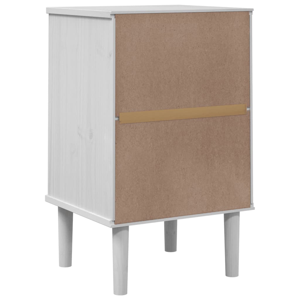 SENJA bedside table 40x35x65 cm solid pine white