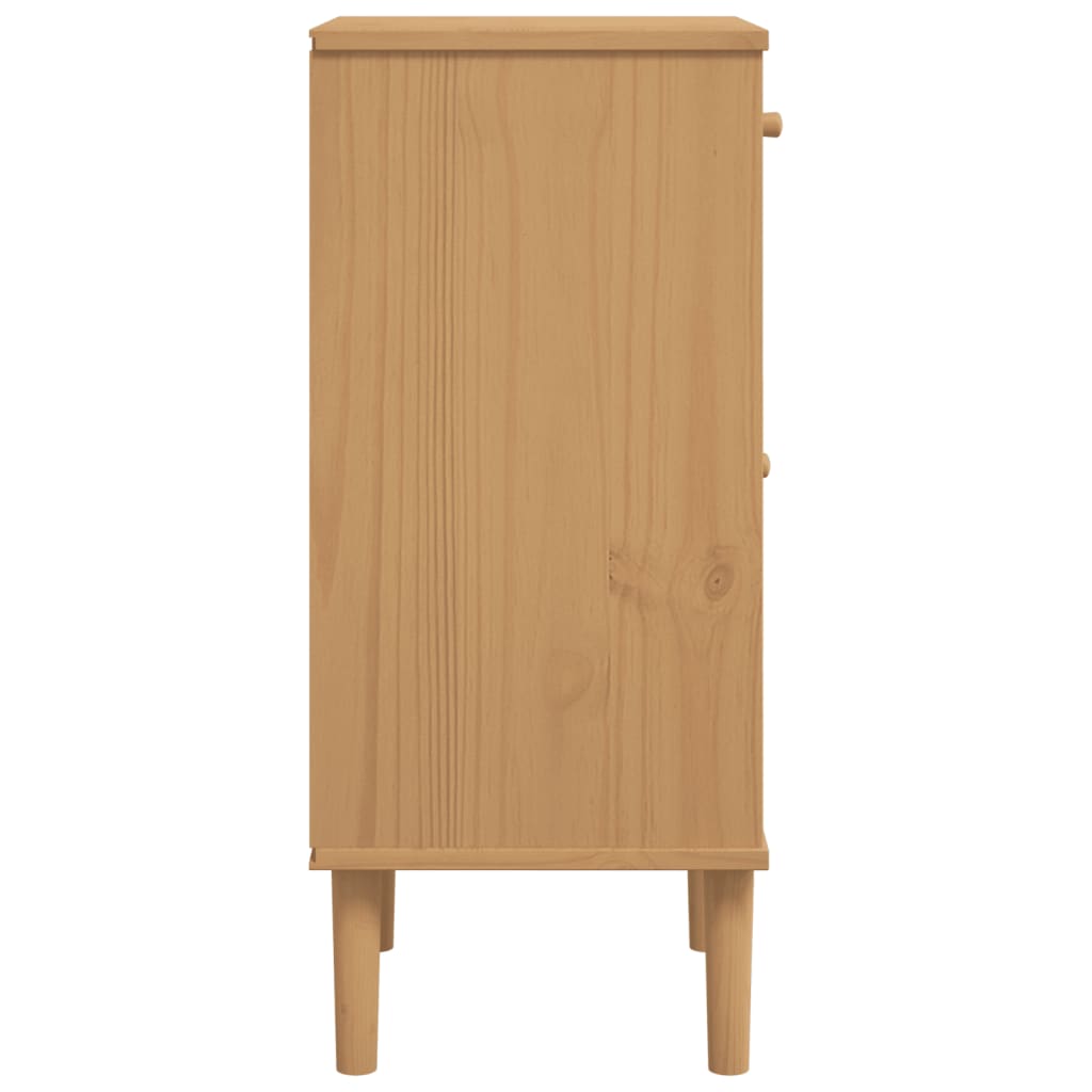 SENJA bedside table 40x35x80 cm solid pine brown