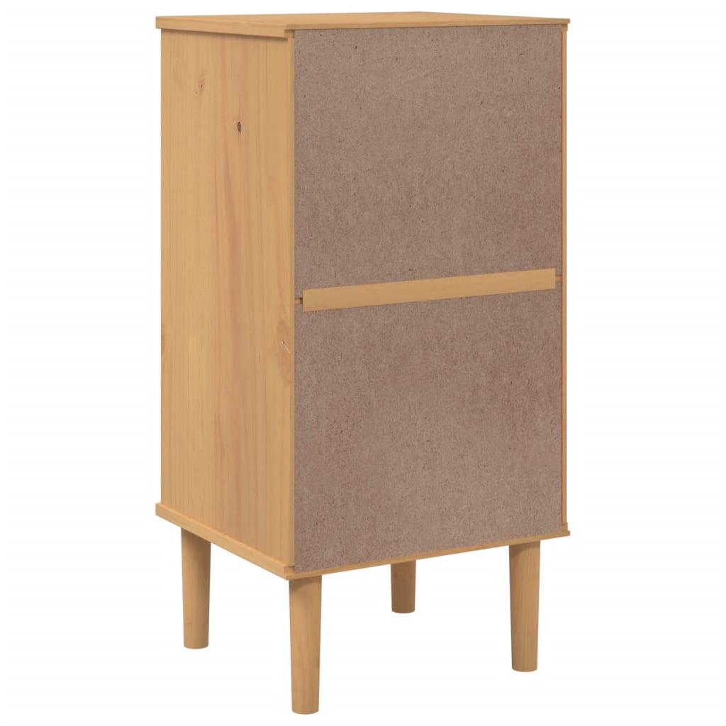 SENJA bedside table 40x35x80 cm solid pine brown