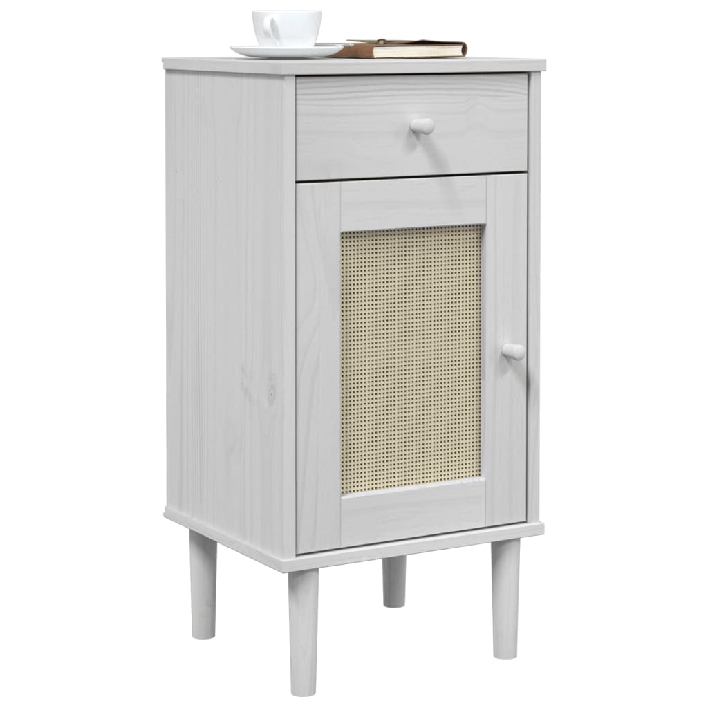 SENJA bedside table 40x35x80 cm solid pine white