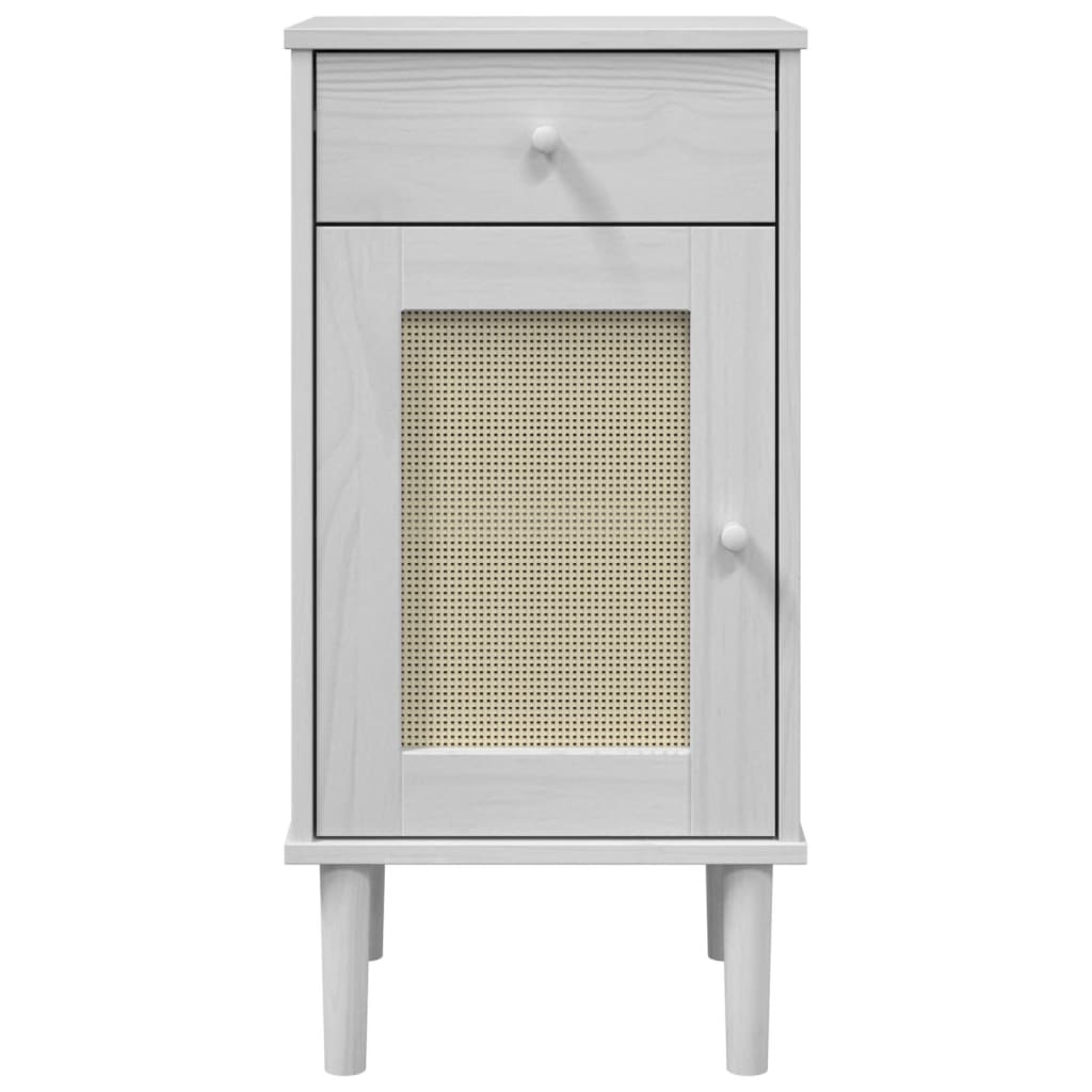SENJA bedside table 40x35x80 cm solid pine white