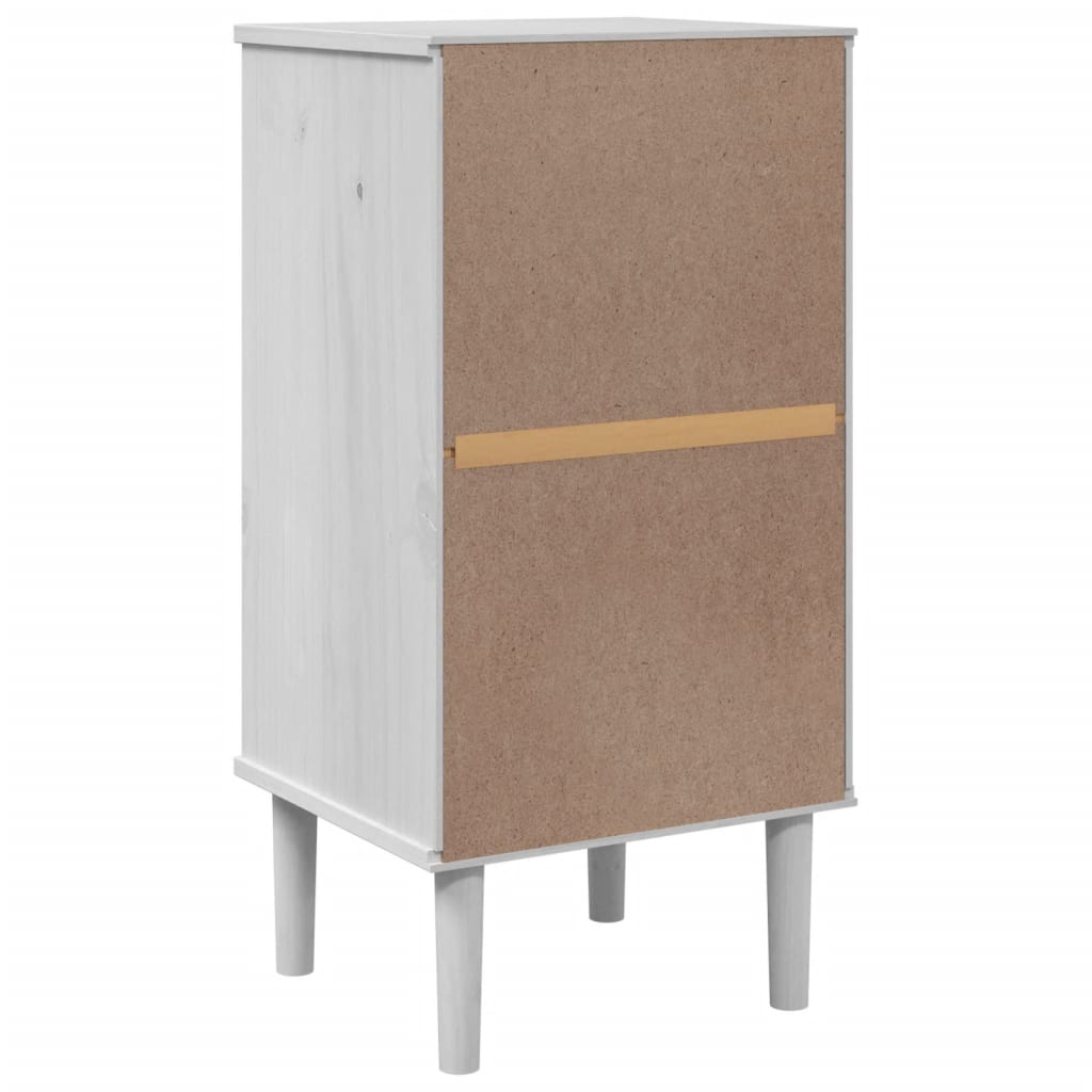 SENJA bedside table 40x35x80 cm solid pine white