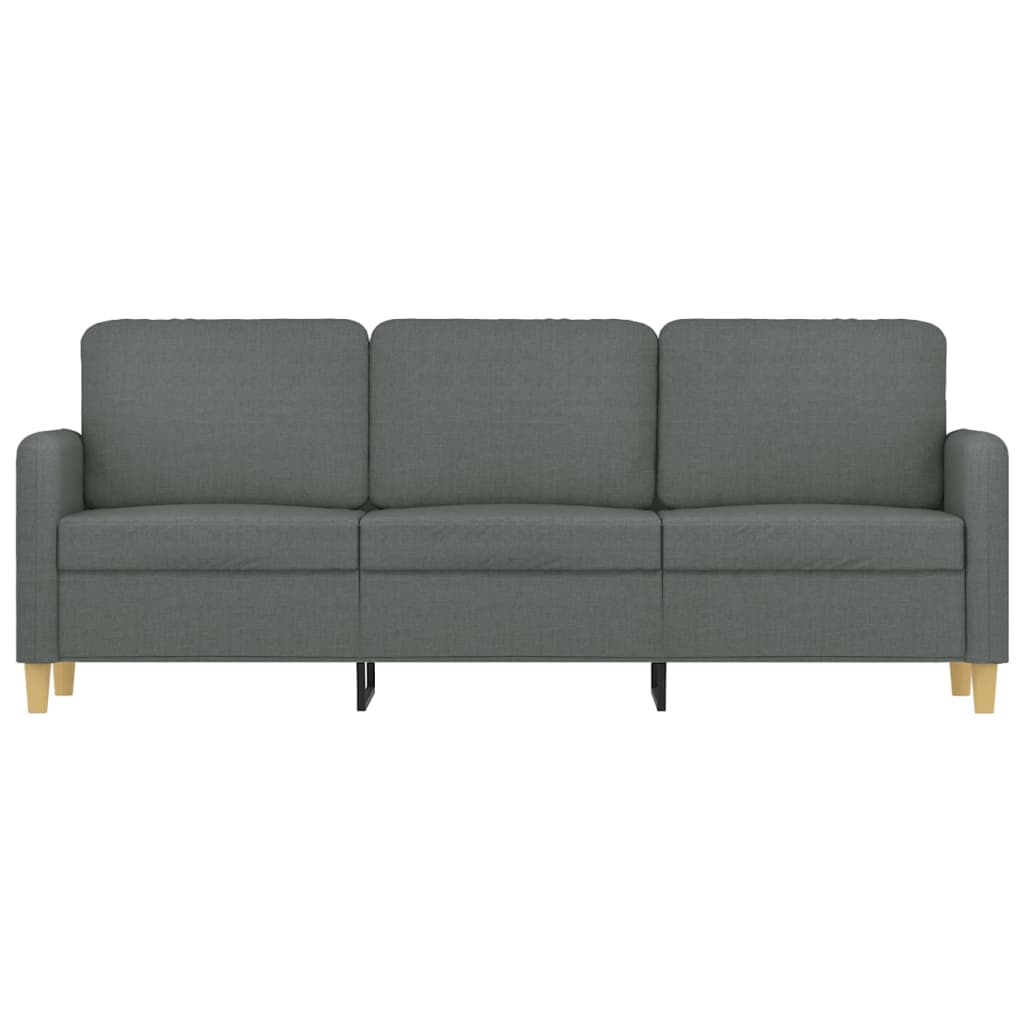 3-seater sofa 180 cm dark grey fabric