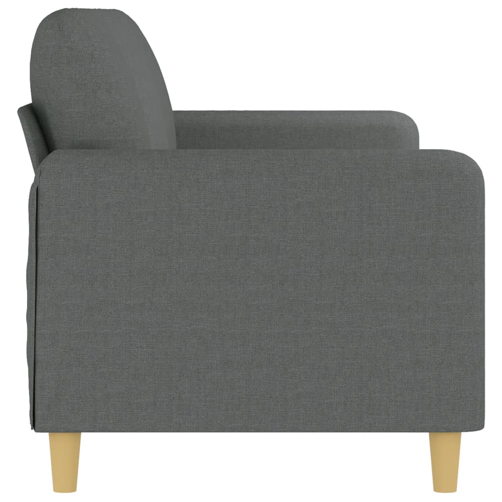 3-seater sofa 180 cm dark grey fabric