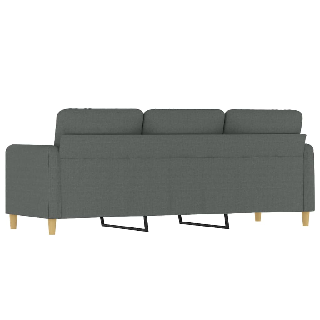3-seater sofa 180 cm dark grey fabric