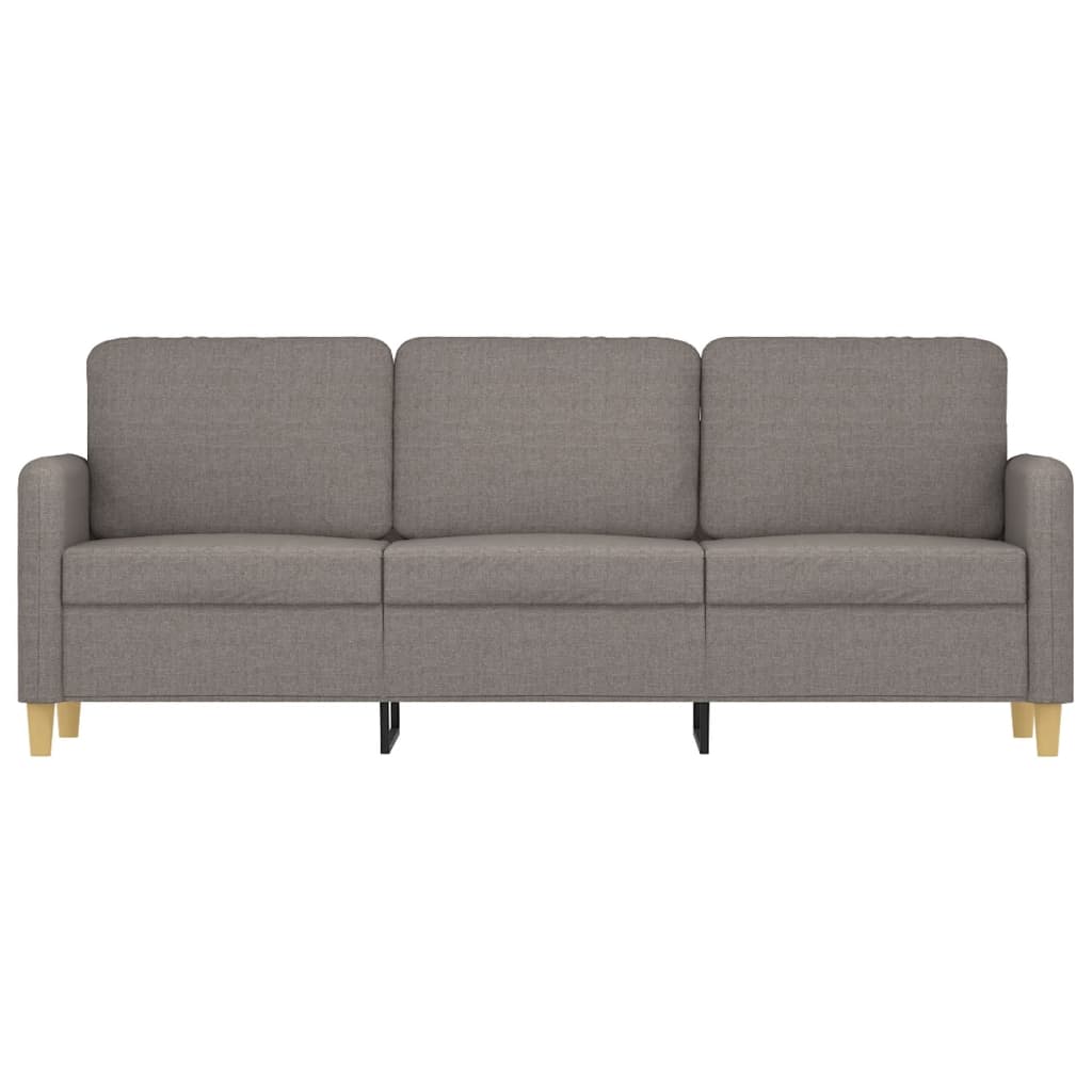 3-seater sofa in 180 cm grey-brown fabric
