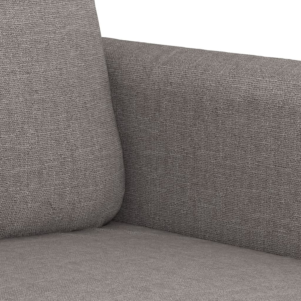3-seater sofa in 180 cm grey-brown fabric