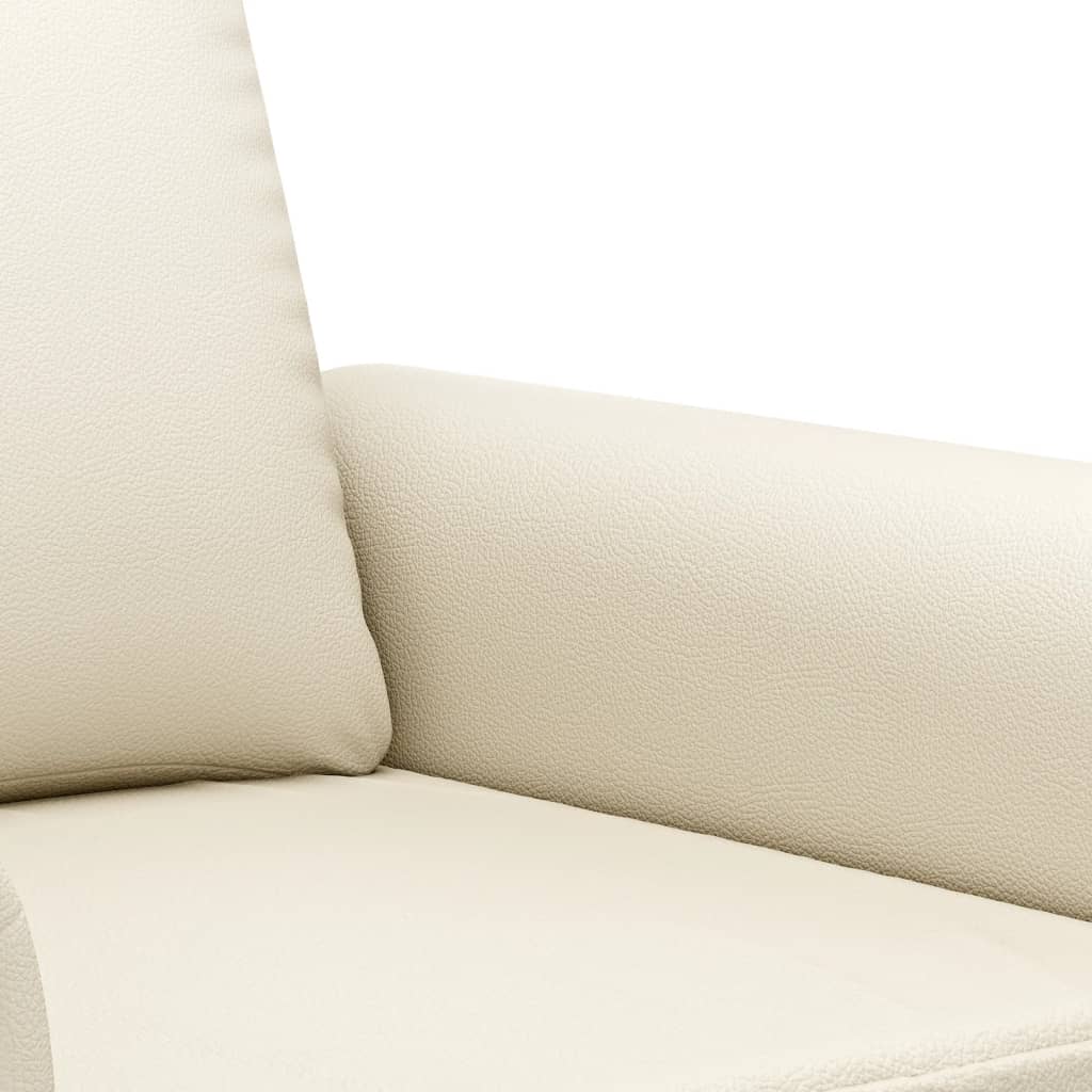 60 cm armchair in cream faux leather