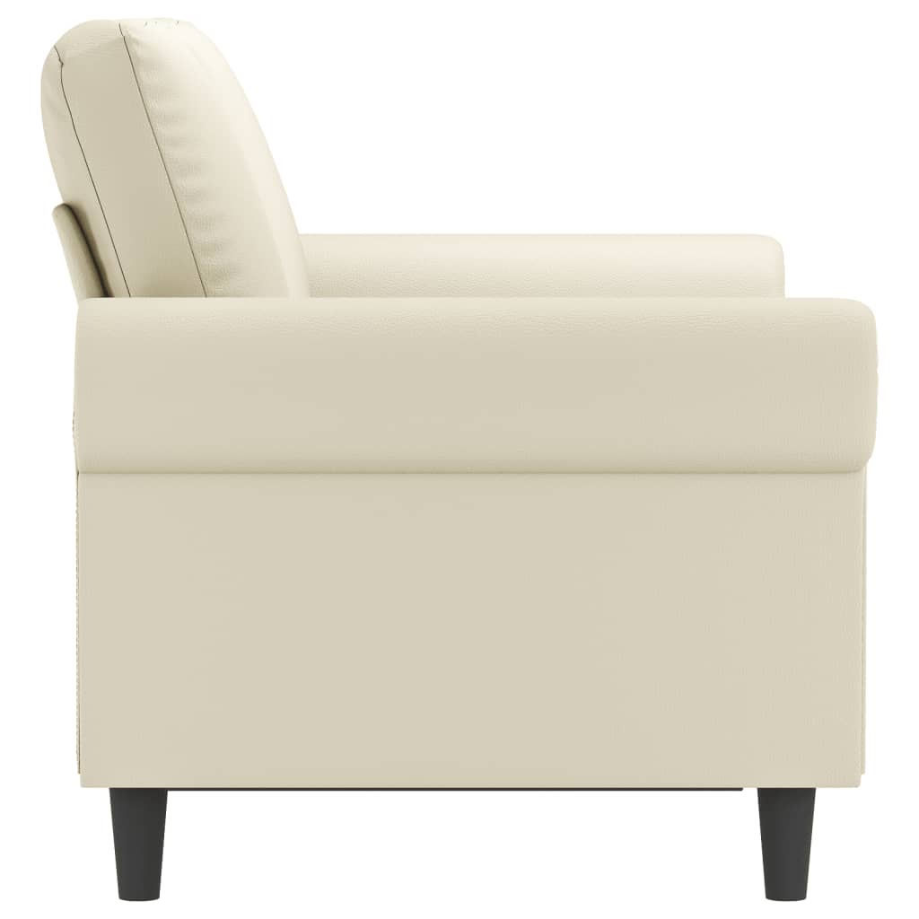 2-seater sofa 120 cm cream-colored artificial leather