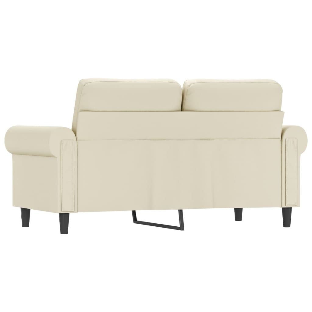 2-seater sofa 120 cm cream-colored artificial leather