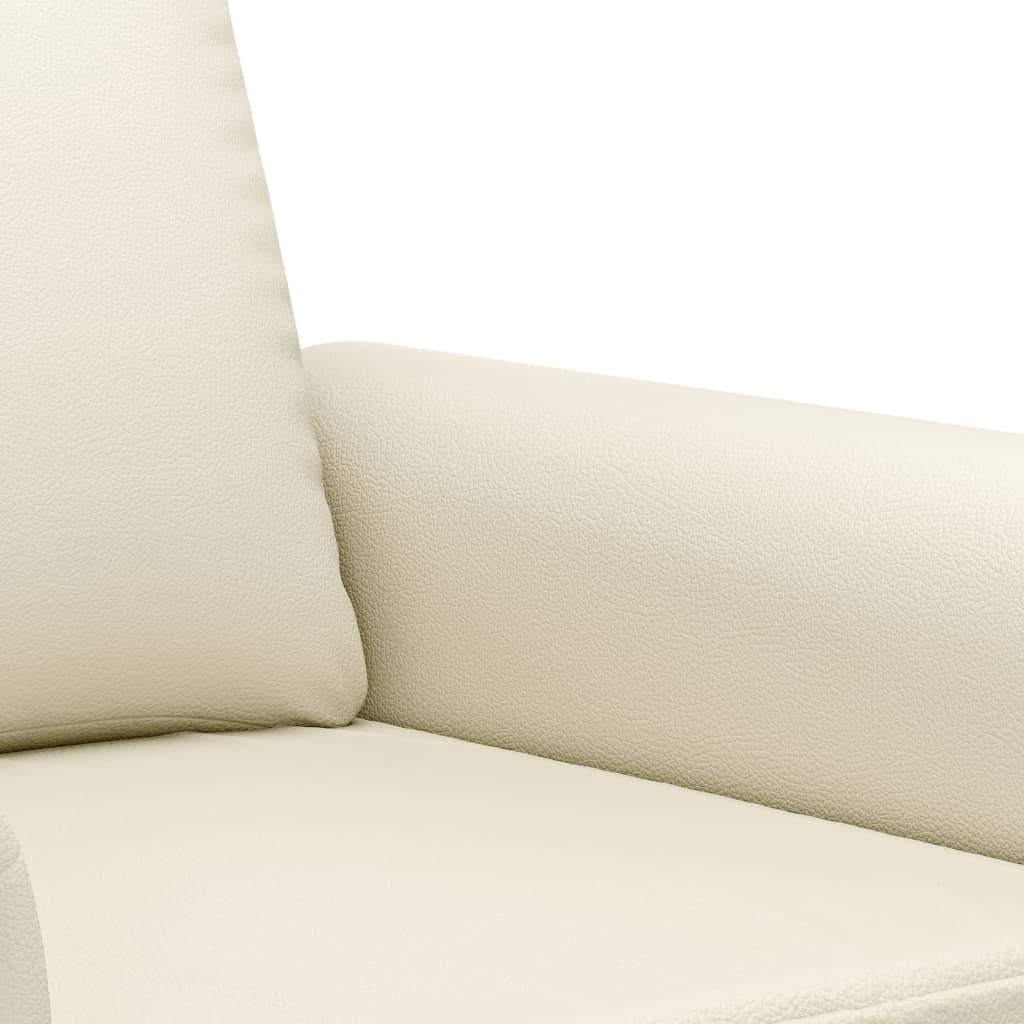 2-seater sofa 120 cm cream-colored artificial leather