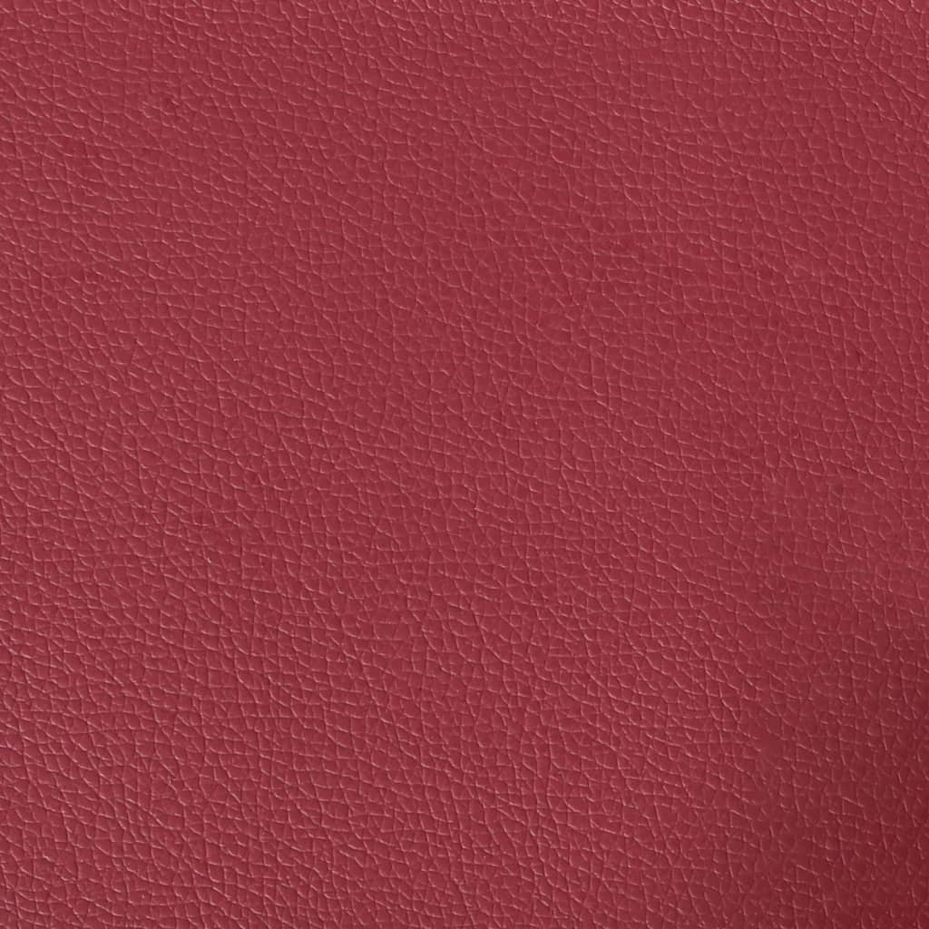 2-seater sofa 120 cm red faux leather