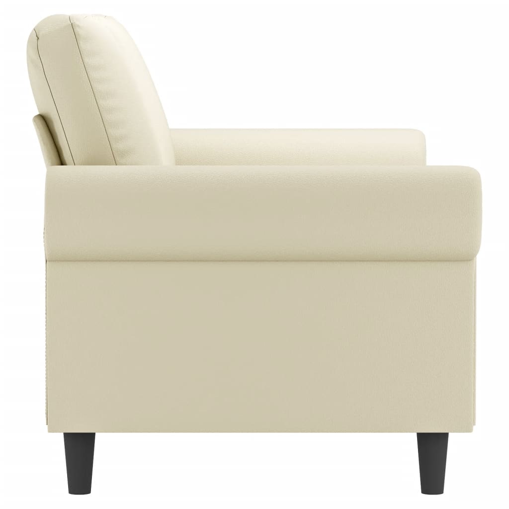 2-seater sofa 140 cm cream-colored artificial leather