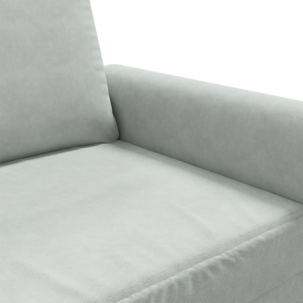 60 cm light grey velvet armchair
